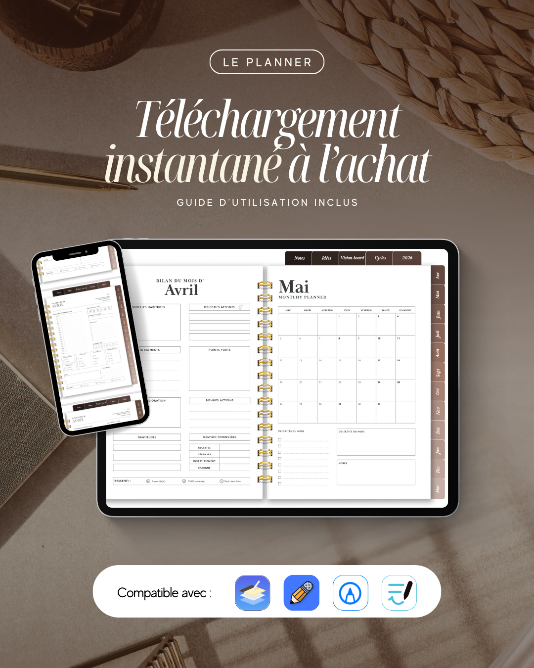 Mon planner pour profiter pleinement de ma vie - Digital