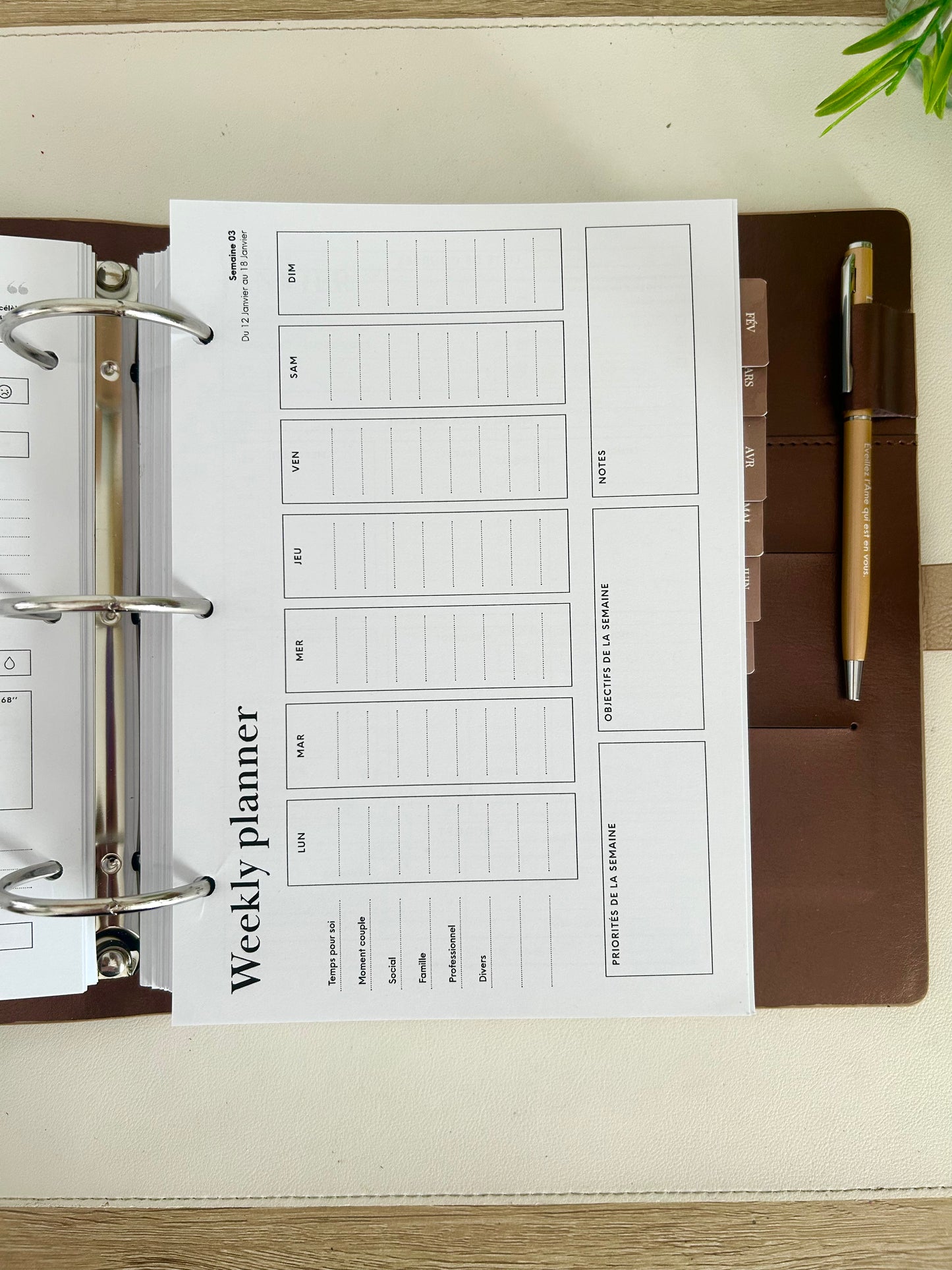 Mon planner pour profiter pleinement de ma vie 2026