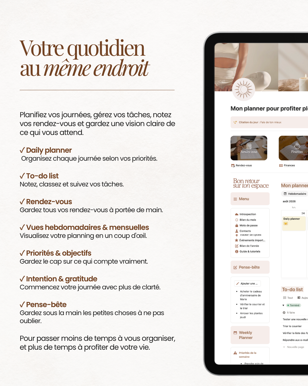 Mon planner pour profiter pleinement de ma vie - version digitale