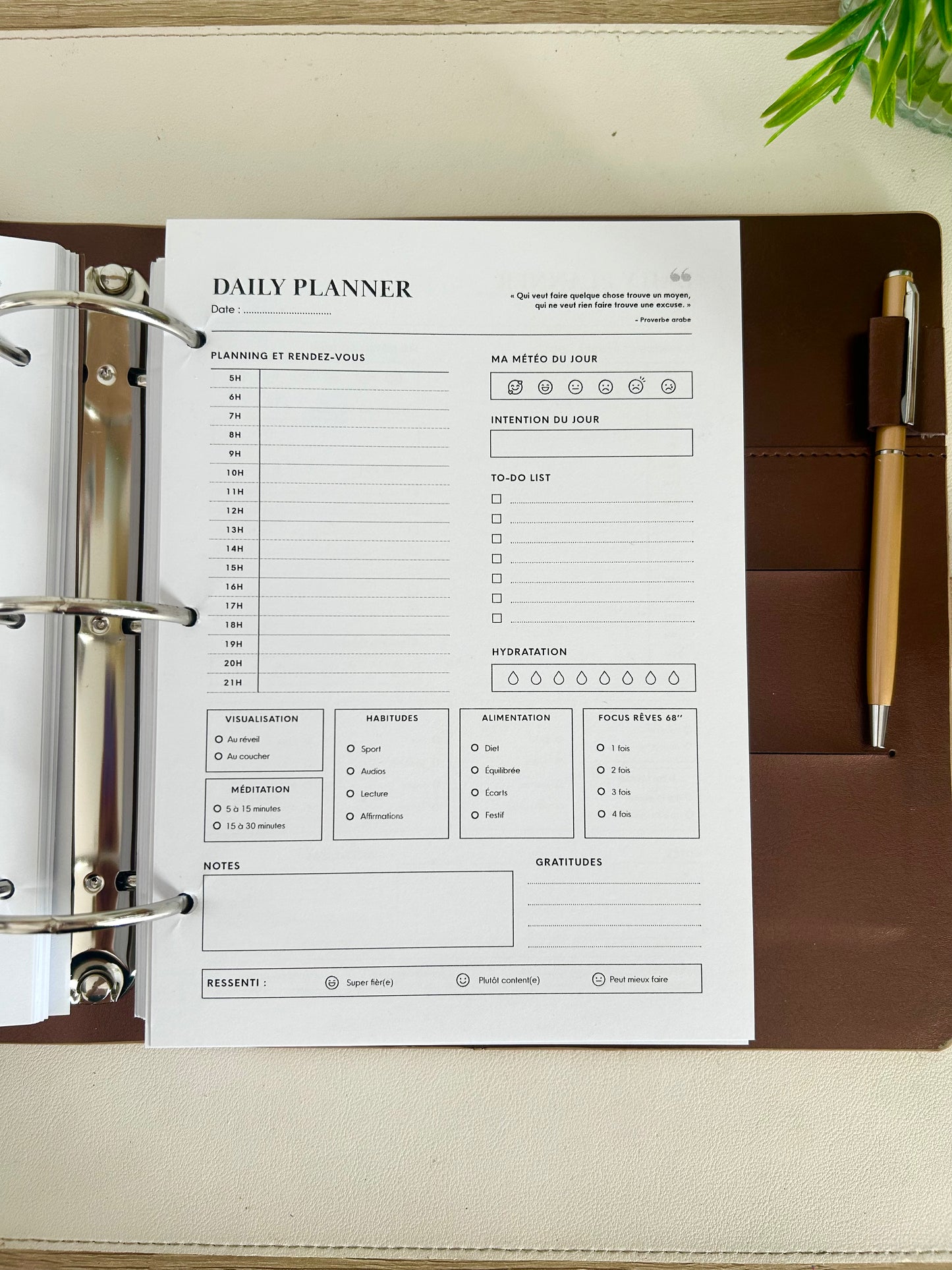 Mon planner pour profiter pleinement de ma vie - Non daté